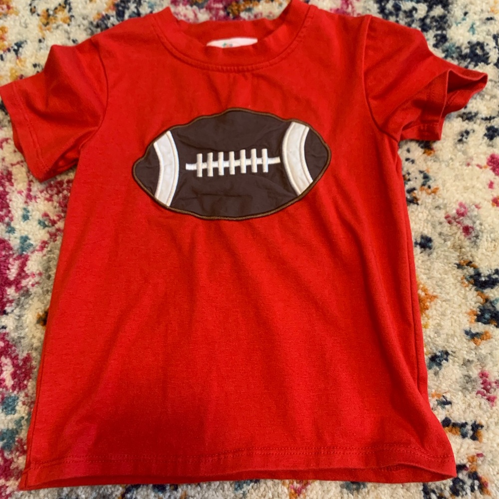 3T toddler boy appliqué football tee